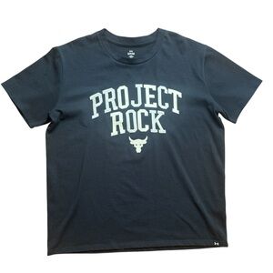Under Armour Project Rock Mens T-Shirt Loose Fit Oversized Embroidered Sz. S
